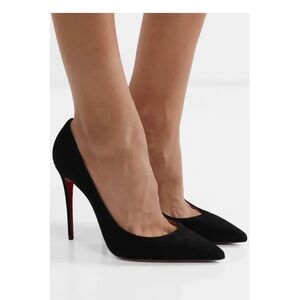 Christian Louboutin Elegant Black suede Stiletto Heels